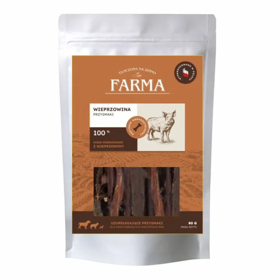 Farma Suszone Paski z Wieprzowiny 80g