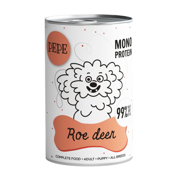 PAKA ZWIERZAKA Karma mokra PEPE Roe deer (sarna) 400g