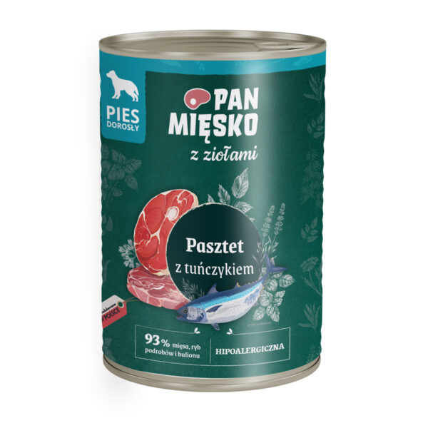 Pan Mięsko karma mokra z Ziołami Pasztet z tuńczykiem 400 g