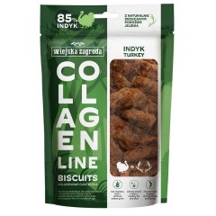 WIEJSKA ZAGRODA Collagen Line Kolagenowe ciasteczka Indyk - przysmak dla psa - 100g