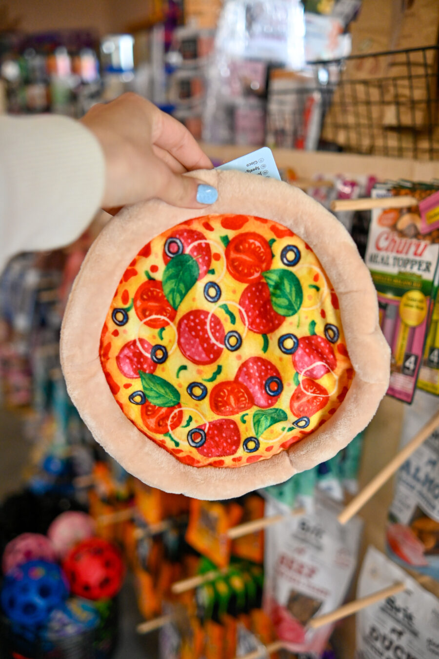 TRIXIE Pizza pluszowa szeleszcząca zabawka dla psa 26 cm