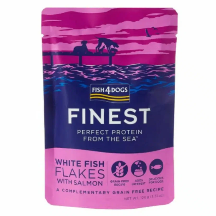 Fish4dogs Finest White Fish - mus Biała Ryba z Łososiem 100g