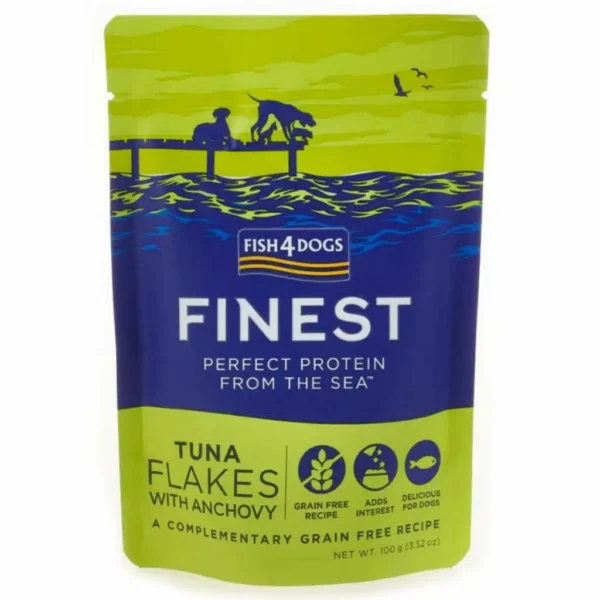 Fish4dogs F4D Finest Tuna FLAKES with Anchovy 100 g - mus Tuńczyk z Anchois Mus 100g