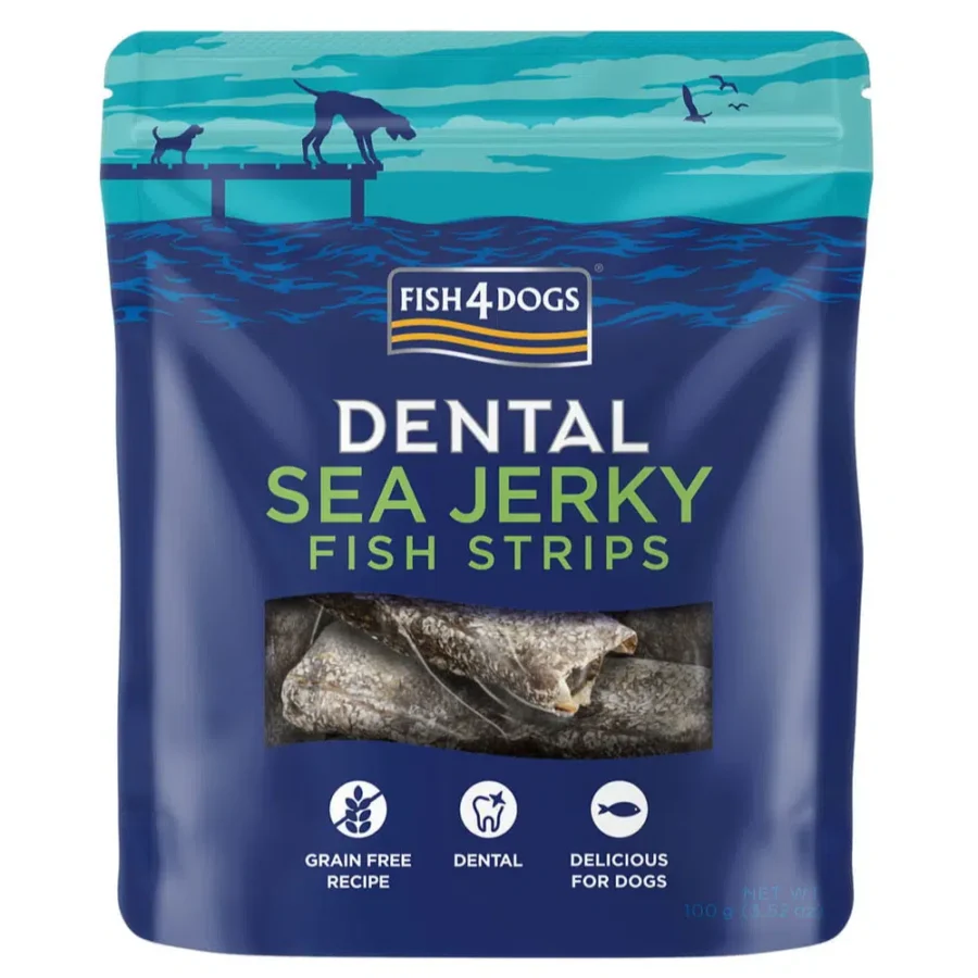 Fish4Dogs Dental Sea Jerky Fish Strips - przysmaki dentystyczne dla psa 100 g