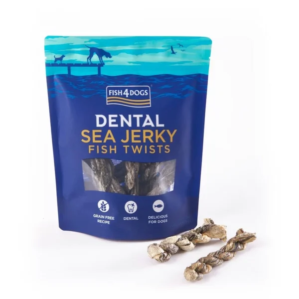 Fish4Dogs Sea Jerky Fish Twists - Przysmaki dentystyczne dla psa 100 g