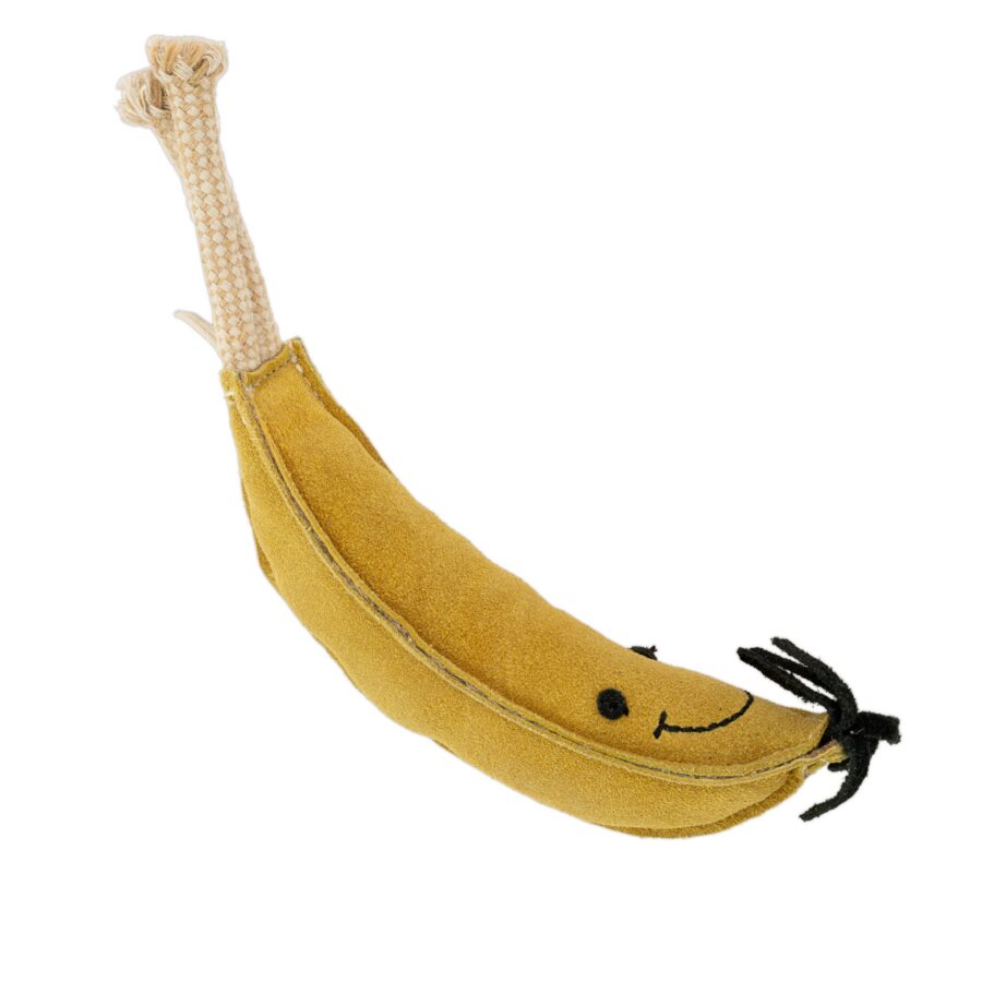 BARRY KING Zabawka, dla psa, banan, skórzana, 26x10cm