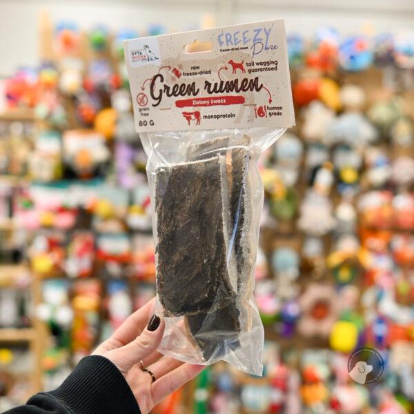 Syta Micha 100% liofilizowany zielony żwacz wołowy dla psa 80g FREEZY Pure