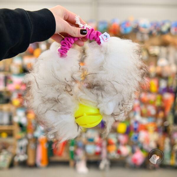 PSARVARD PIŁ-OWCA ring – hybrydowa zabawka - szarpak z owcy z piłkę na amortyzatorze