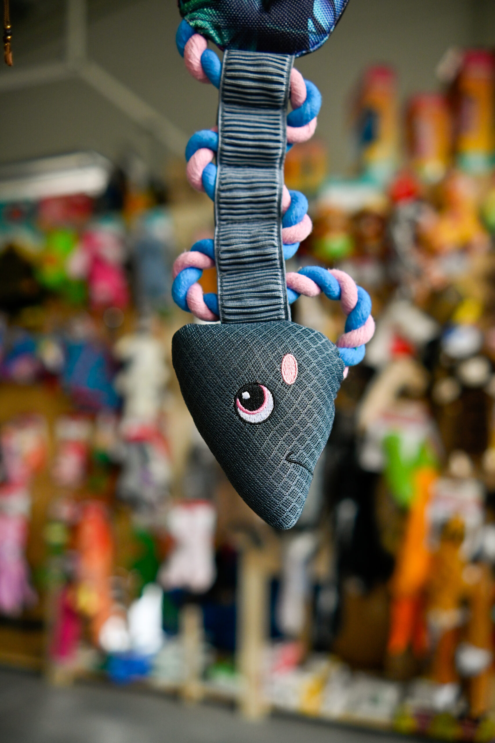 CoolPets Pull me! Fishy rope (Flamingo) RYBA z liną zabawka do wody - obrazek 5