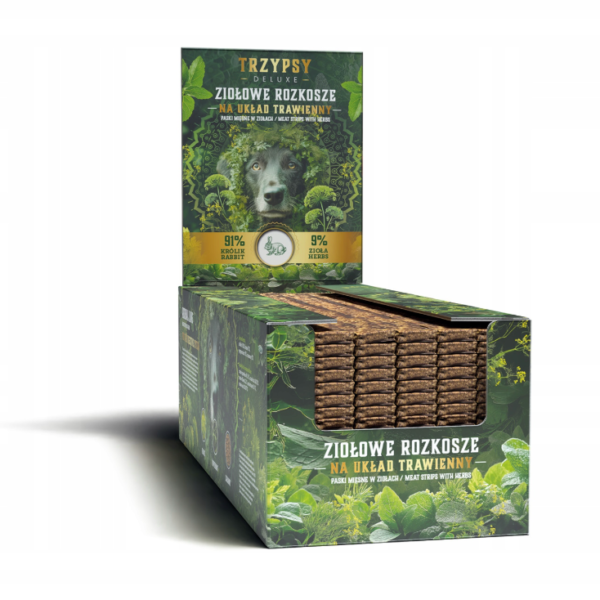 TRZYPSY - Ziołowe rozkosze - paski z królika na układ trawienny 1 kg