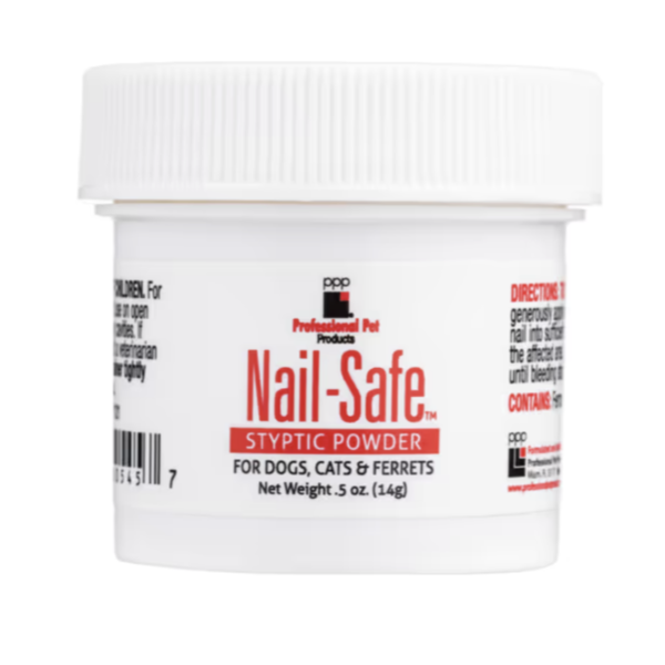 PPP Nail Safe Styptic Powder - proszek do tamowania krwawienia przy obcinaniu pazurów psów, kotów, fretek - 14g