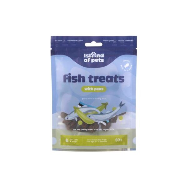 FISH TREATS - rybne przysmaki z groszkiem 80g