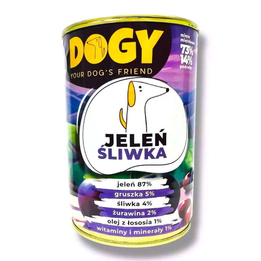 DOGY – Karma mokra Jeleń ze śliwką 400 g