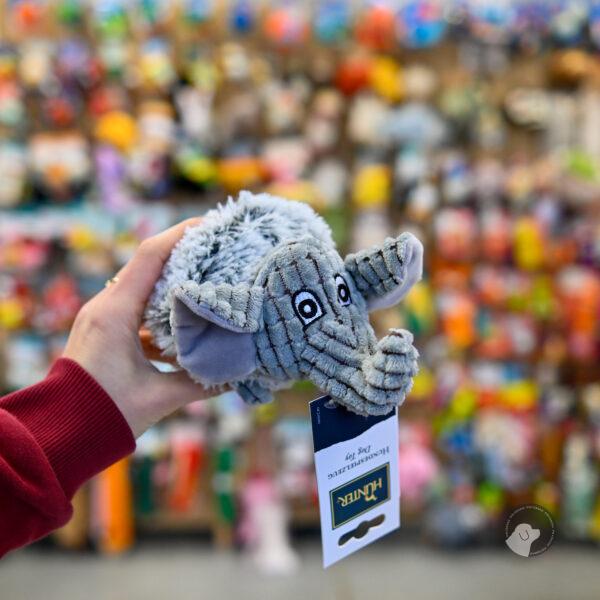 HUNTER ZABAWKA DLA PSA PORI SZARA 18 cm - piłka z kolcami i piszczałką