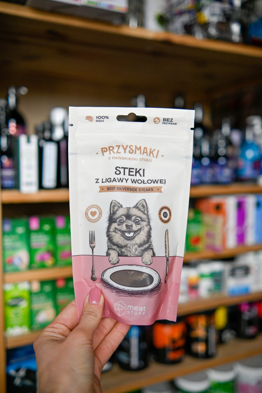 Meatstuff Przysmaki "Z Pańskiego Stołu" - Steki z ligawy wołowej (doypack 40 g)