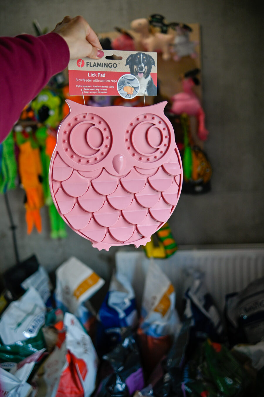 Flamingo Mata do lizania Lick Pad Dudu Sowa różowa