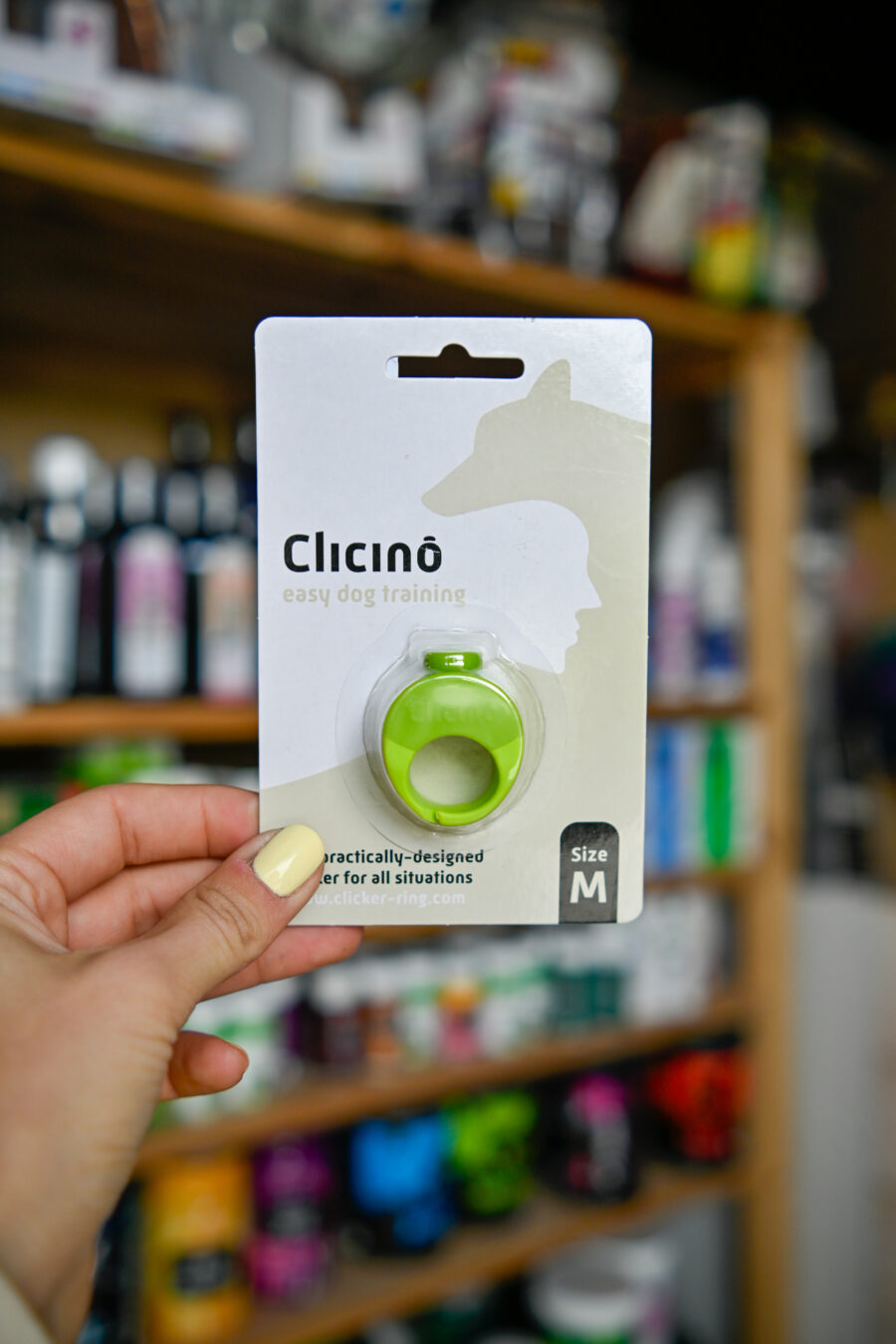 CLICINO clicker ring Lime Green - limonkowy kliker na palec S-XL
