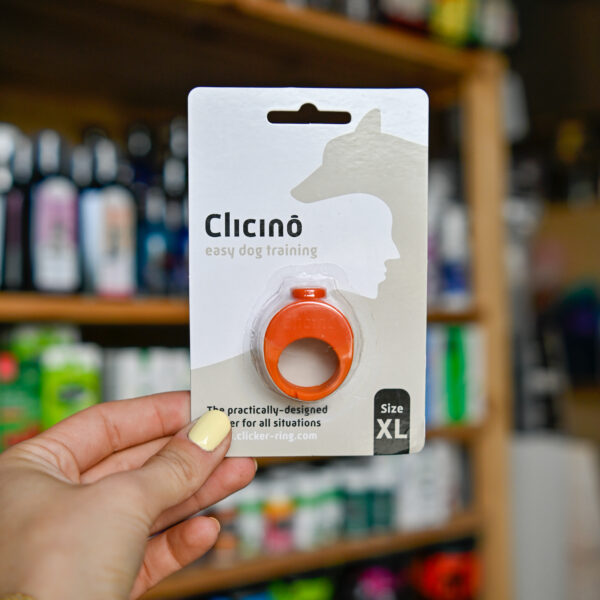 CLICINO clicker ring Orange - pomarańczowy kliker na palec S-XL