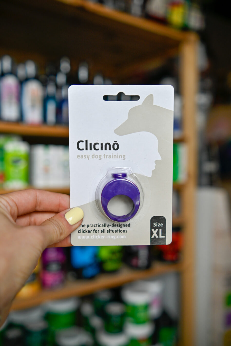 CLICINO clicker ring dark violet - fioletowy kliker na palec