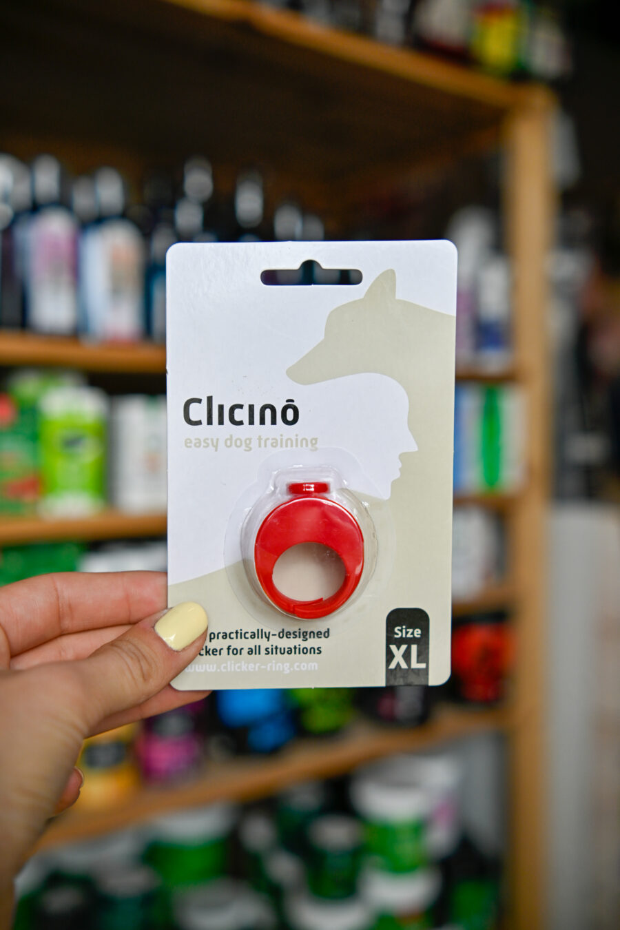 CLICINO clicker ring Poppy Red - czerwony kliker na palec S-XL