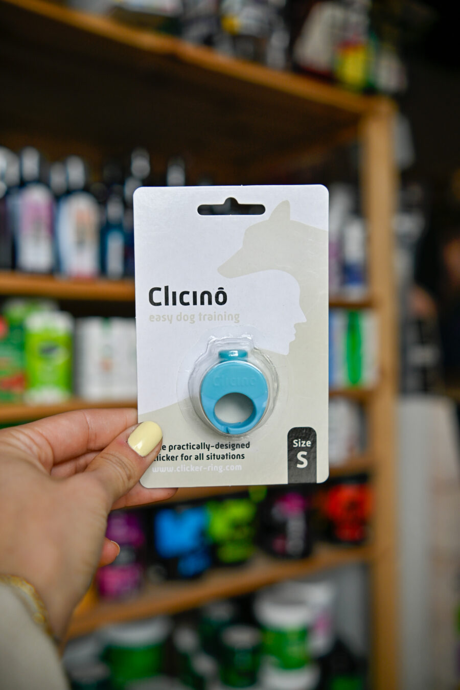 CLICINO clicker ring Caribbean - błekitny kliker na palec S-XL