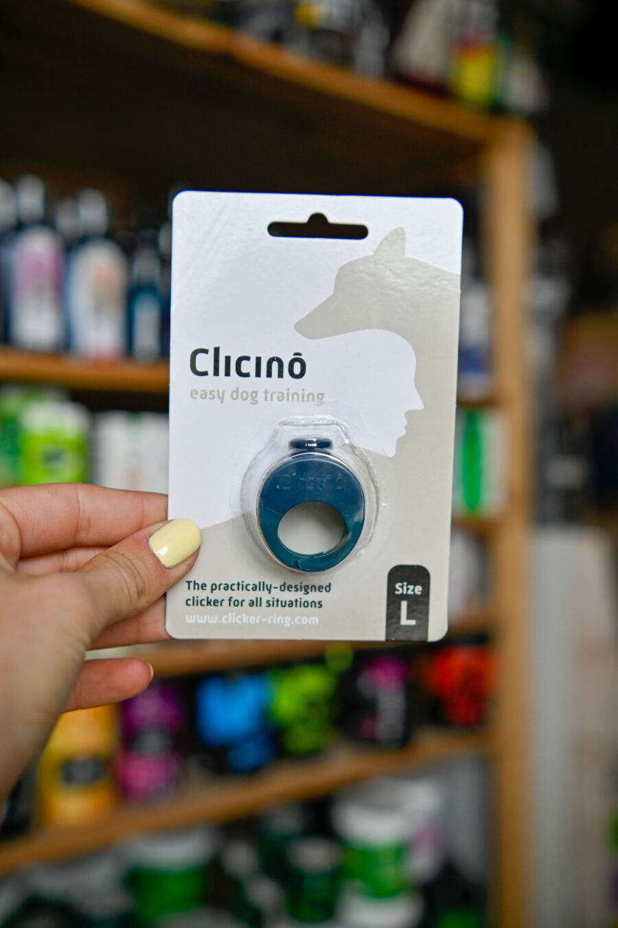 CLICINO clicker ring Sea Green - ciemny zielony kliker na palec S-XL
