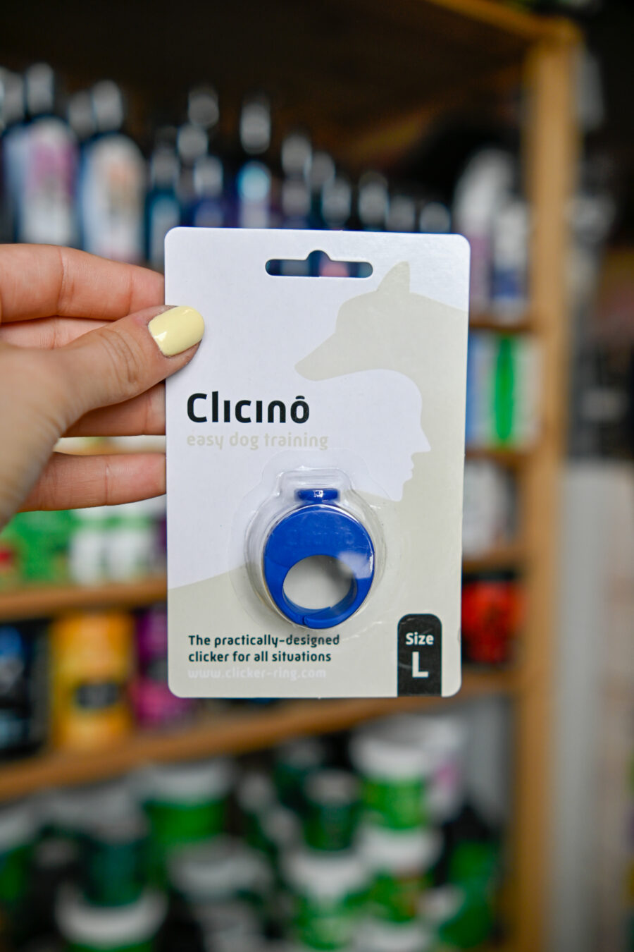 CLICINO clicker ring Diva Blue - granatowy kliker na palec S-XL