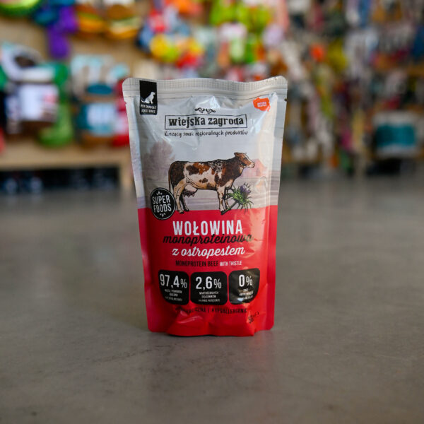 Karma mokra dla psa Wiejska Zagroda Monoproteinowa Wołowina (dorosły) 500g