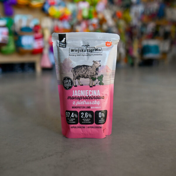 Karma mokra dla psa Wiejska Zagroda Monoproteinowa Jagnięcina (dorosły) 500g