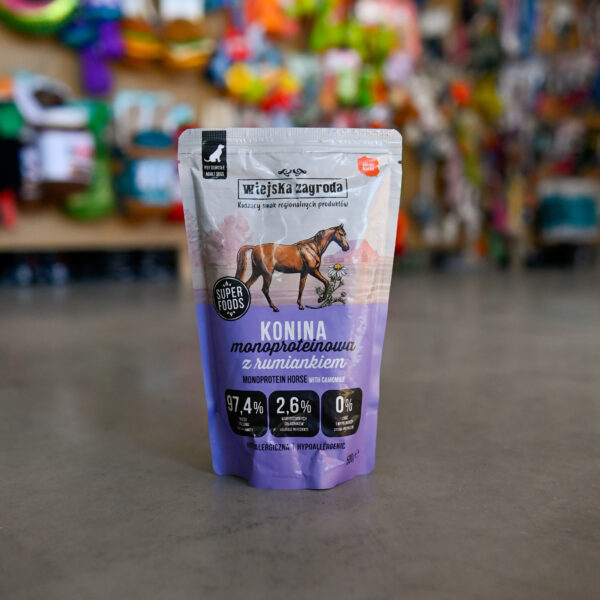 Karma mokra dla psa Wiejska Zagroda Monoproteinowa Konina (dorosły) 500g
