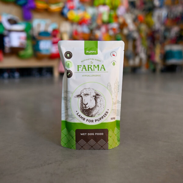 FARMA Manufaktura Jagnięcina 500g – Saszetka karma mokra dla szczeniąt