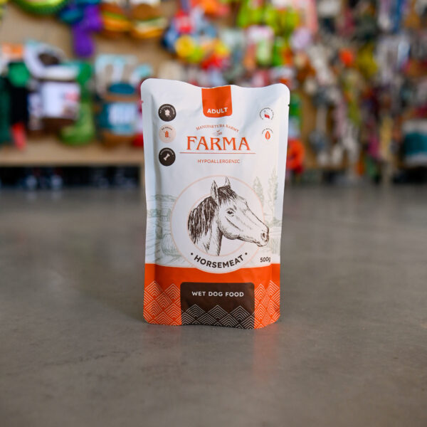 FARMA Manufaktura Konina 500g – Saszetka karma mokra