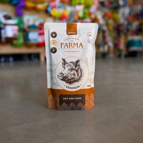 FARMA Manufaktura Dziczyzna 500g – Saszetka karma mokra