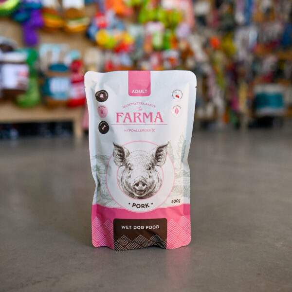 FARMA Manufaktura Wieprzowina 500g – Saszetka karma mokra