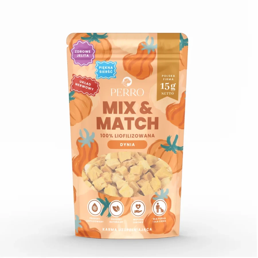PERRO MIX & MATCH Dynia Przysmaki liofilizowane 15 g