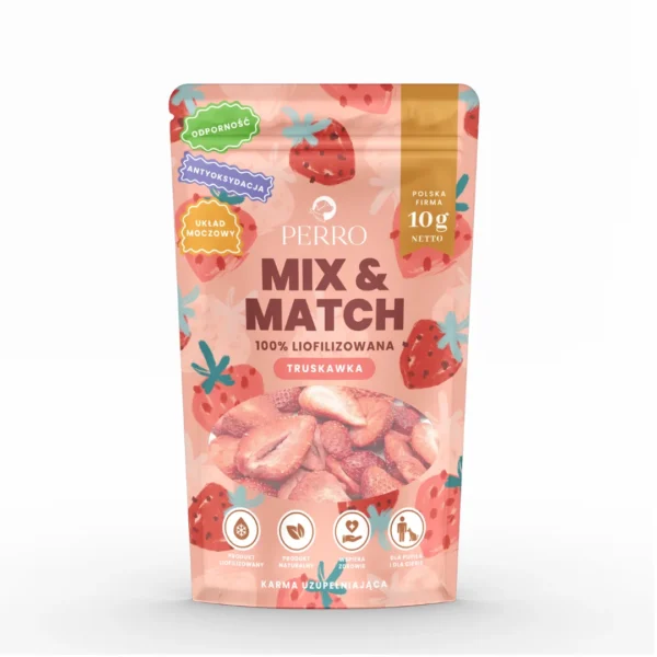 PERRO MIX & MATCH Truskawka Przysmaki liofilizowane 10 g