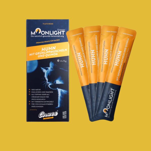 Moonlight Dinner Creme krem kurczak omułek 4x15g - sos, polewa dla kota