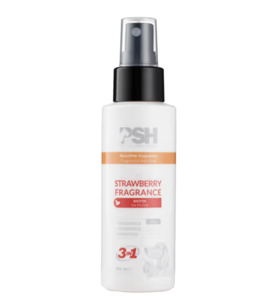 PSH Strawberry Fragrance 3in1 100ml - delikatne perfumy i odżywka dla psa i kota, z ochroną przeciwsłoneczną