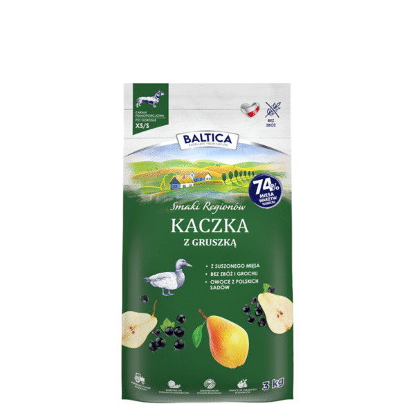 BALTICA Karma Smaki Regionów Kaczka z gruszką małe rasy 3 kg