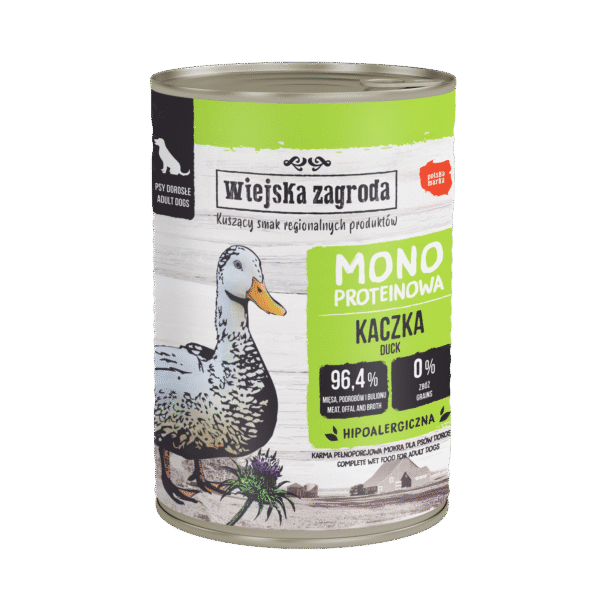 Wiejska Zagroda monobiałkowa karma mokra dla psa - kaczka 400g