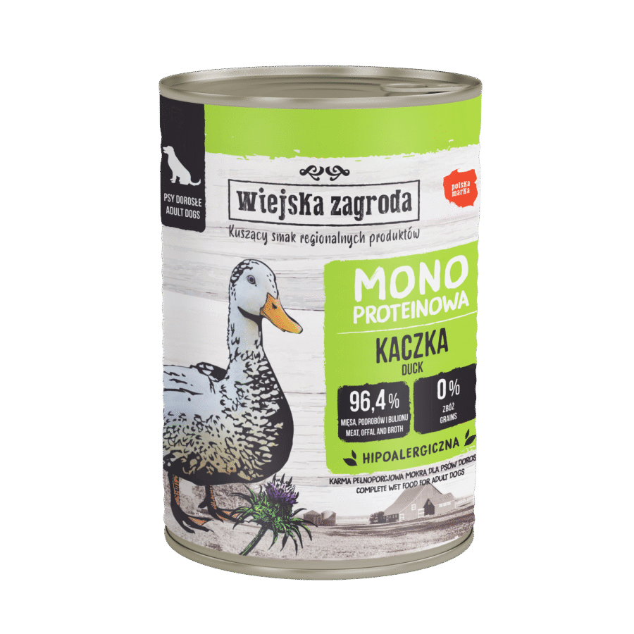 Wiejska Zagroda monobiałkowa karma mokra dla psa - kaczka 400g