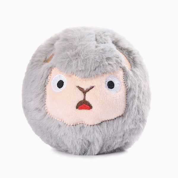 Hugsmart Zoo Ball – Sheep szara owca i twarda piszcząca piłka wewnątrz