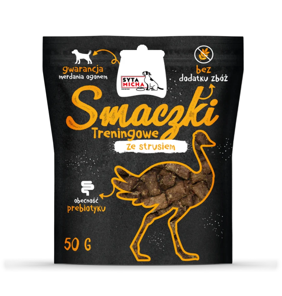 Smaczki treningowe ze strusiem 50g