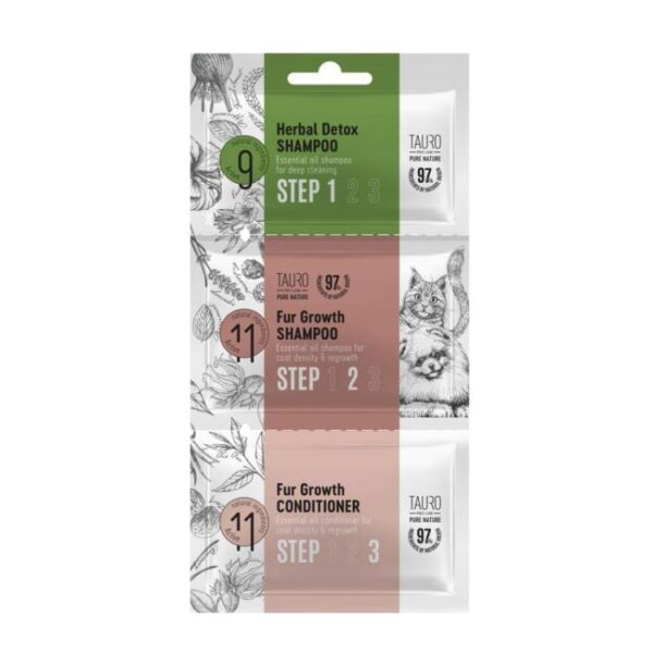 TPL Sample Herbal Detox Shampoo 6ml + Fur Growth Shampoo 8ml + Fur Growth Conditioner 4ml - zestaw próbek