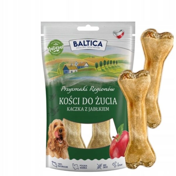BALTICA Kość do żucia smaki regionów kaczka z jabłkiem 2 szt