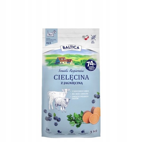 BALTICA Cielęcina z jagnięciną dla małych ras 3 kg