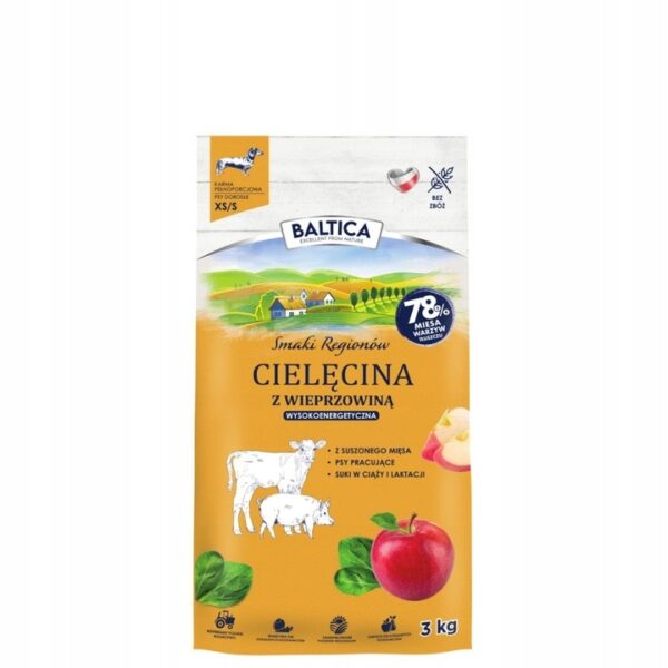 Baltica Smaki Regionów Cielęcina z wieprzowiną M/L 3kg