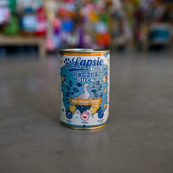 ŁAPSIE MOKRA KARMA KACZKA Z JABŁKIEM 400G