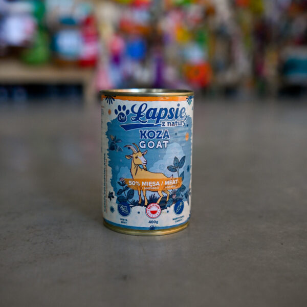 ŁAPSIE MOKRA KARMA KOZA Z MIĘTĄ 400G