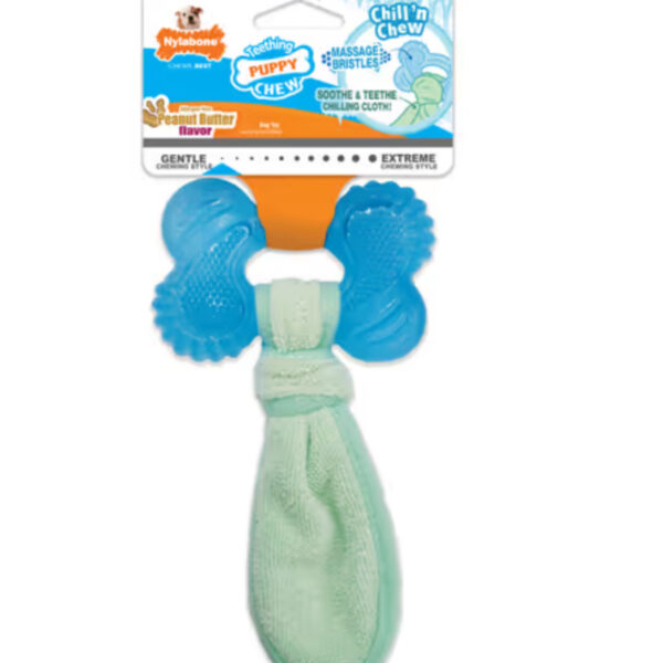 Nylabone Puppy Freezer Bone with Washcloth M - gryzak dla szczeniaka, do zamrażania
